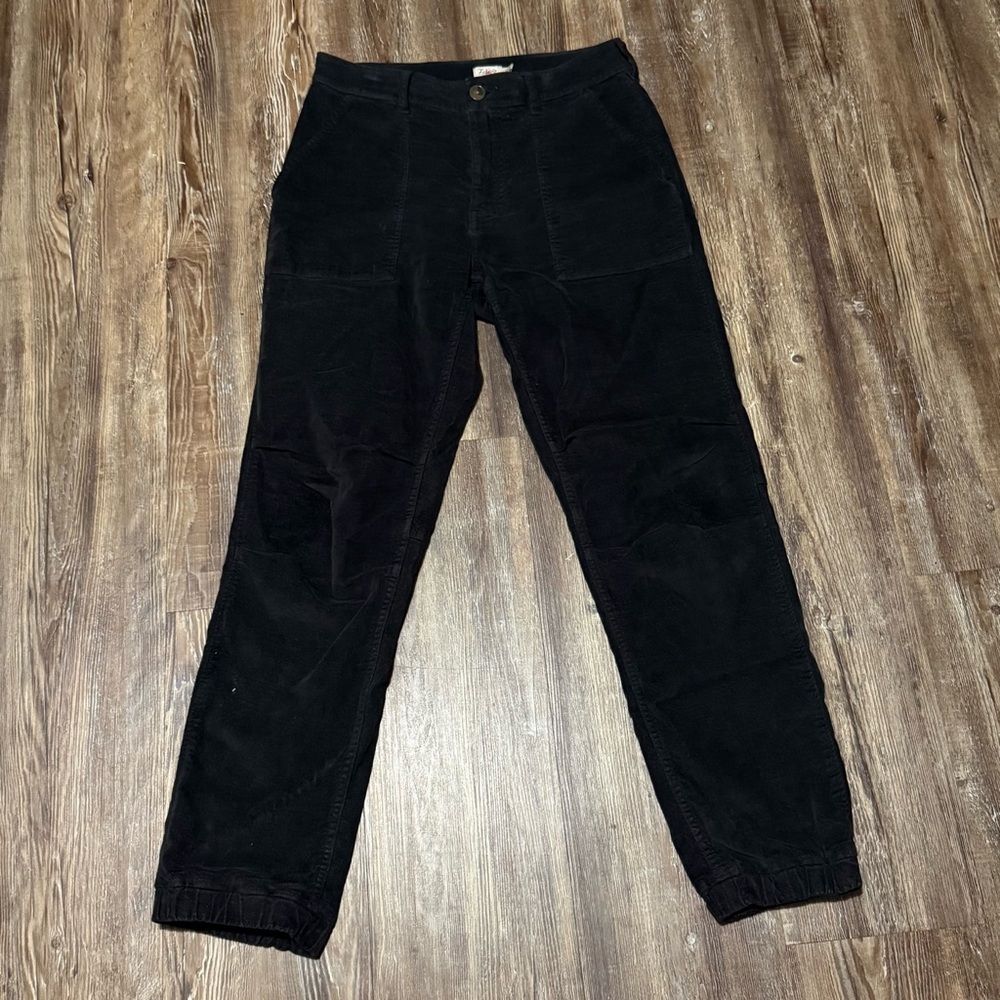 Faherty Utility Joggers Women's XS Black Velvety High Rise Loungewear